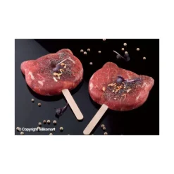 Moule à glace silicone Chat 8 empreintes avec bâtonnets SilikoMart