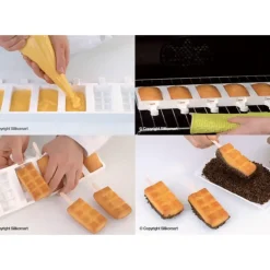 Moule à glace silicone Choco 12 empreintes avec bâtonnets SilikoMart