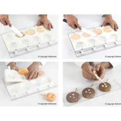 Moule à glace silicone Smile 8 empreintes avec bâtonnets SilikoMart