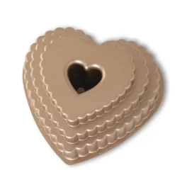 Moule à Gâteau Bundt Cœur 3 Étages Toffee Nordic Ware