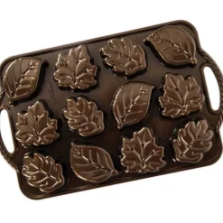 Moule à Gâteaux Feuilles d'Automne (x12) Bronze Nordic Ware