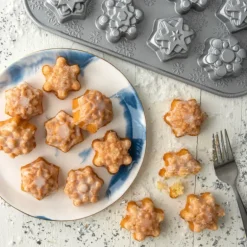 Moule à Gâteaux Flocons de Neige (x12) Silver Nordic Ware