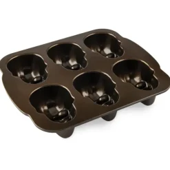 Moule à Gâteaux Têtes de Mort (x6) Bronze Nordic Ware