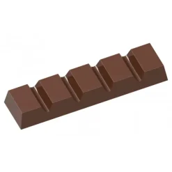 Moule Chocolat Barre 5 Rectangles (x20) Chocolate World