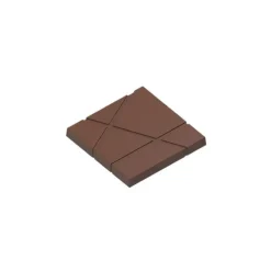 Moule Chocolat Carré avec Rayures 7,5 cm (x3) Chocolat Form