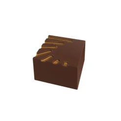 Moule Chocolat Pralines Carrées Striées 25 mm (x28) Pop Chocolat