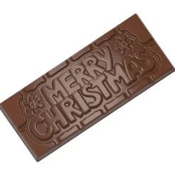Moule Chocolat Tablette Merry Christmas (x4) Chocolate World