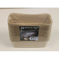 Moule de cuisson papier cake 199 mm - 1033 ml Bio Food Pack