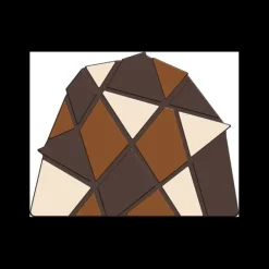 Moule Embout de Bûche 9006 Triangles 9,5 x 7,5 cm (x6)