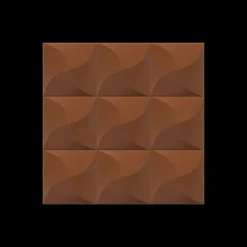 Moule Embout de Bûche Carré 9017 Ondulé 8 cm (x6)