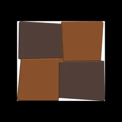 Moule Embout de Bûche Carré 9005 Damier 8,8 x 8 cm (x6)