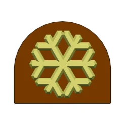 Moule Embout de bûche Flocon 80 x 68 mm Mallard Ferrière