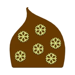 Moule Embout de bûche Flocons de Neige 80 x 87 mm Mallard Ferrière