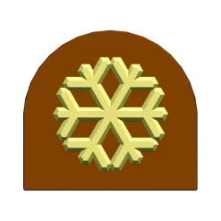 Moule Embout de bûche Flocon 78 x 85 mm Mallard Ferrière