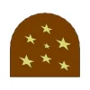 Moule Embout de bûche Petites Etoiles 78 x 85 mm Mallard Ferrière