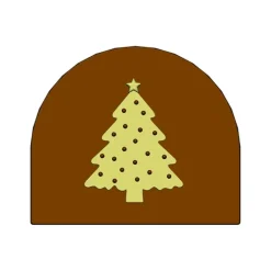Moule Embout de bûche Sapin de Noël 80 x 68 mm Mallard Ferrière
