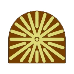 Moule Embout de bûche Soleil 78 x 85 mm Mallard Ferrière