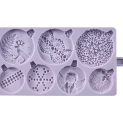 Moule en Silicone 7 Boules de Noël Karen Davies