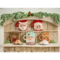 Moule en Silicone 5 Tasses Festives de Noël Karen Davies