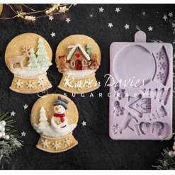 Moule en Silicone Boule à Neige de Noël Karen Davies