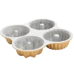 Moule Mini Bundt Assortis (x4) Gold Nordic Ware