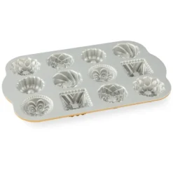 Moule Mini Bundt Charms Assortis (x12) Gold Nordic Ware