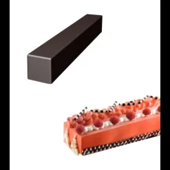Moule Silicone 4 Bûches Carrées 49,5 x 7 x h 7 cm 2401ml SilikoMart Professional