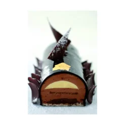 Moule Silicone 4 Bûches Rondes 49,5 x 8 x h 6,3 cm 2137ml SilikoMart Professional