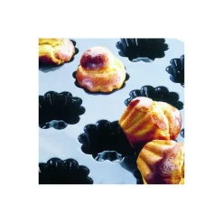 Moule Silicone 24 Brioches Cannelées 8 cm x H 3 cm Flexipan