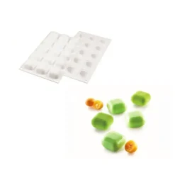 Moule Silicone 15 Carrés Bombés 4 x 4 cm 30ml SilikoMart Professional