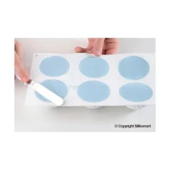Moule Silicone 6 Demi Sphères Vrillées Ø 75 mm SilikoMart Professional