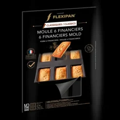Moule Silicone 6 Financiers 8,5 x 4,5 cm Flexipan Demarle