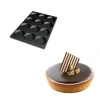 Moule Silicone 12 Fonds de Tarte Biscuit Ø12 x 2,2 cm 120ml SilikoMart Professional