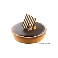 Moule Silicone 12 Fonds de Tarte Biscuit Ø12 x 2,2 cm 120ml SilikoMart Professional