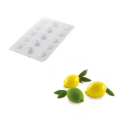 Moule Silicone 15 Mini Citrons 58 x 38 x h27 mm 30ml SilikoMart Professional