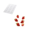 Moule Silicone 15 Mini Fraises 48 x 37 x H33 mm 30ml SilikoMart Professional