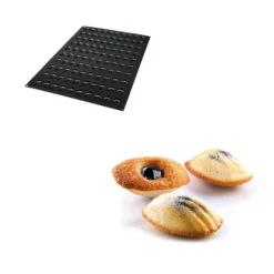 Moule Silicone 100 Mini Madeleines 4,5 x 2,6 x 1,2 cm 12ml SilikoMart Professional