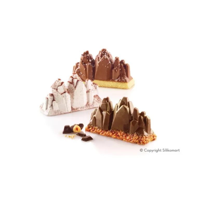 Moule Silicone 6 Montagnes Tre Cime 120 ml Silikomart Professional