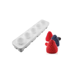 Moule Silicone 5 Mûres et Framboises 110ml Silikomart Professional