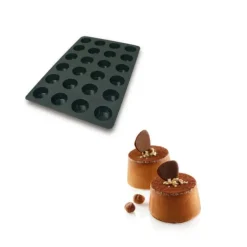 Moule Silicone 24 Muffins Ø6,9 x h3,9 cm 122ml SilikoMart Professional