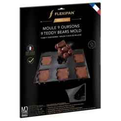 Moule Silicone 9 Oursons 9 x 5,5 cm Flexipan Demarle