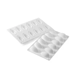 Moule Silicone 12 Quenelles 6,3 x 2,9 cm 24ml SilikoMart Professional