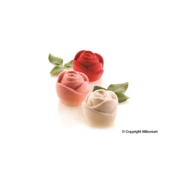 Moule Silicone 6 Roses 7 x 5,5 cm 143ml SilikoMart Professional