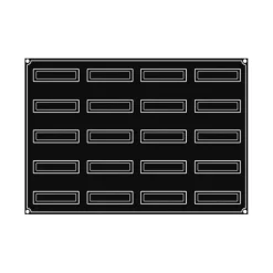 Moule Silicone Bande Inclinée 12 x 3 cm x H 3,5 cm (x20) Pavoflex