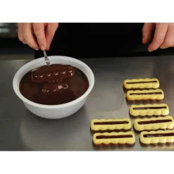 Moule Silicone Barre Ondulée Snack 9 x 3 cm x H 1,9 cm (x15) Pavoni