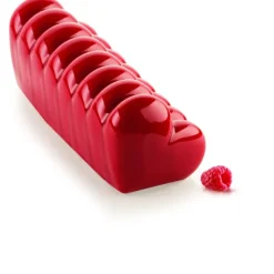 Moule Silicone Bûche Cœur 24,8 x 8,8 x H 8 cm Silikomart