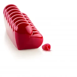 Moule Silicone Bûche Cœur 24,8 x 8,8 x H 8 cm Silikomart
