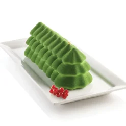 Moule Silicone Bûche Sapin 25 x 8,9 x H 8,7 cm Silikomart