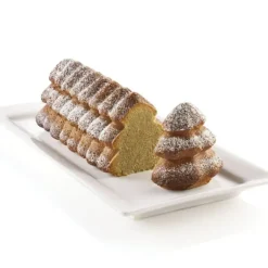 Moule Silicone Bûche Sapin 25 x 8,9 x H 8,7 cm Silikomart