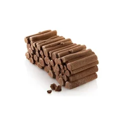 Moule Silicone Bûche Woody 22 x 9 cm Silikomart Professional